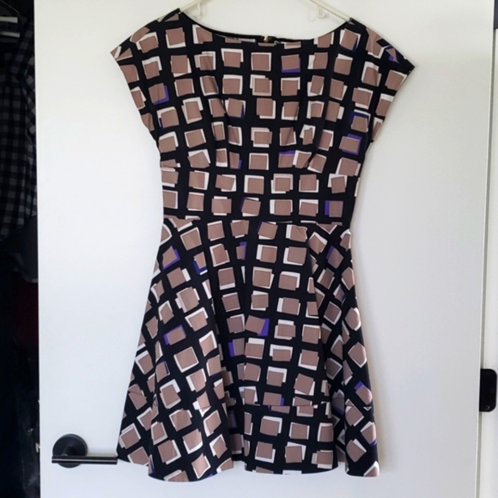 kate spade new york Geometric Fit & Flare Dress